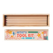 Artist's Tool Kit wooden coloured pencil set